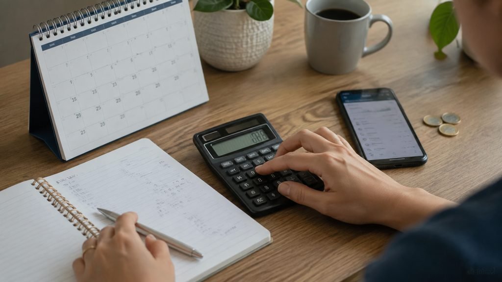 Pessoa calculando impostos e custos de um investimento em Tesouro Selic.
